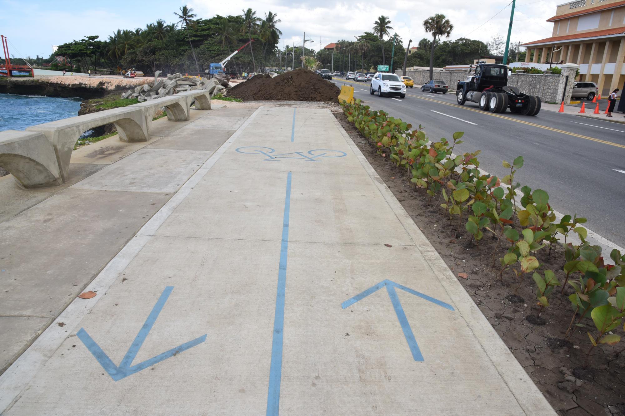 Un tramo arbolizado del Malecón
