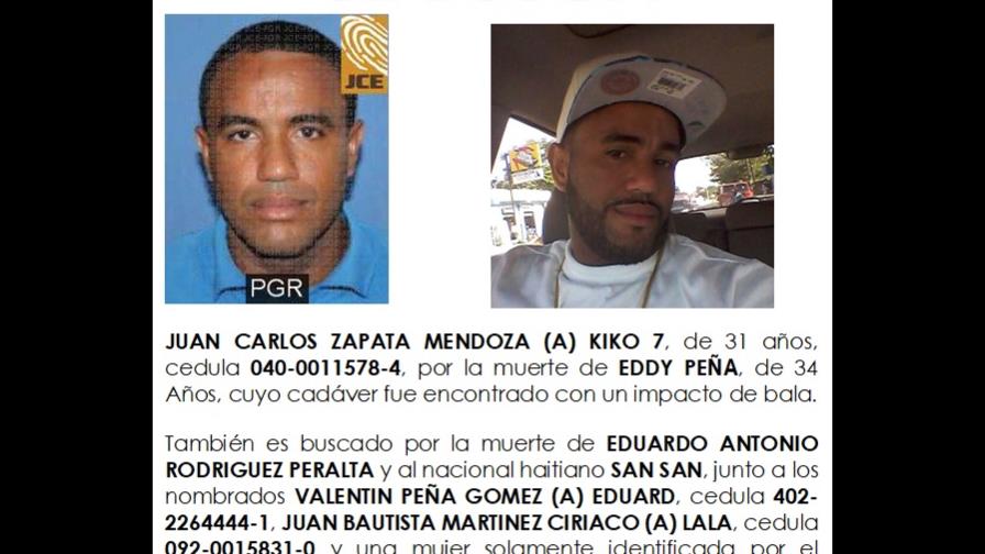 Policía difunde fotos de matador de Eddy Peña; está acusado de otros dos homicidios Policía difunde fotos de matador de Eddy Peña; está acusado de otros dos homicidios