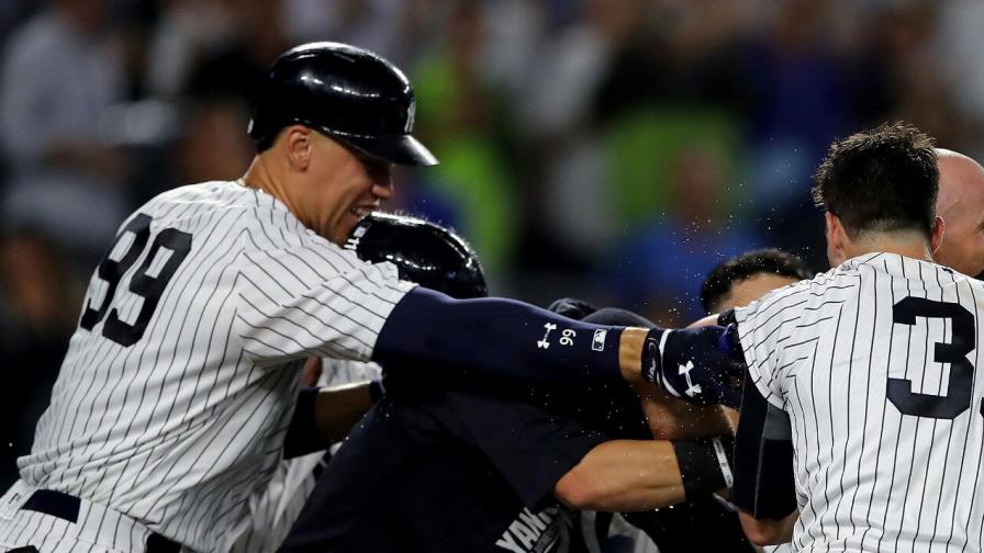 VIDEO: Aaron Judge se partió un diente en medio de celebración