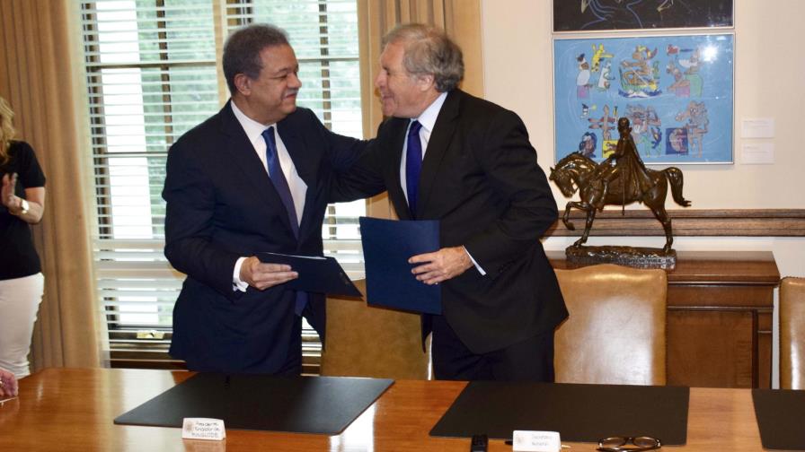 Leonel y Almagro renuevan acuerdo entre OEA y Funglode 
