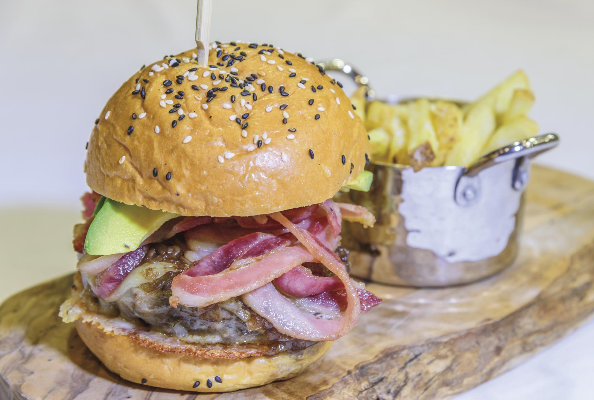 Xuxo’s Caprese Balsamic & Caramelized Onions Burger