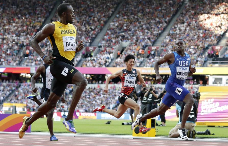 Usain Bolt a la final de los 100 del Mundial de atletismo 