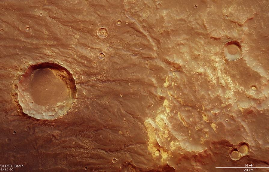 La ESA destaca el pasado volcánico de Marte gracias a la sonda Mars Express