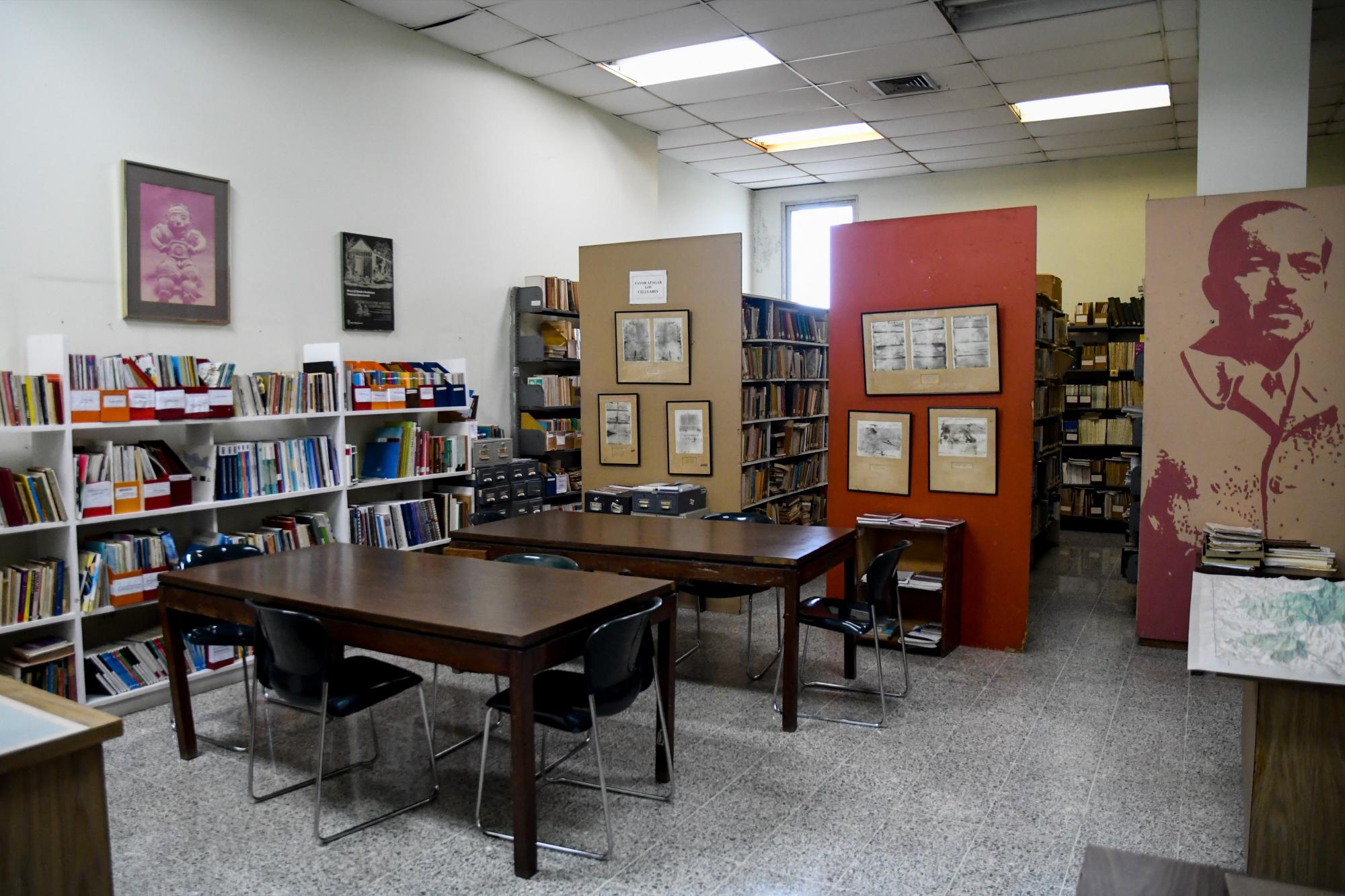 La biblioteca del museo.