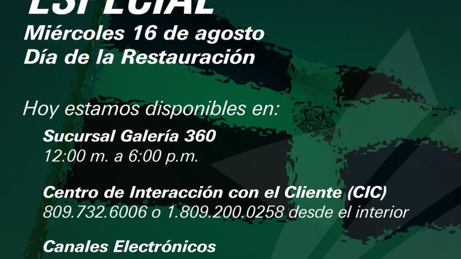 Bancos comerciales con horarios especiales por feriado Bancos comerciales con horarios especiales por feriado