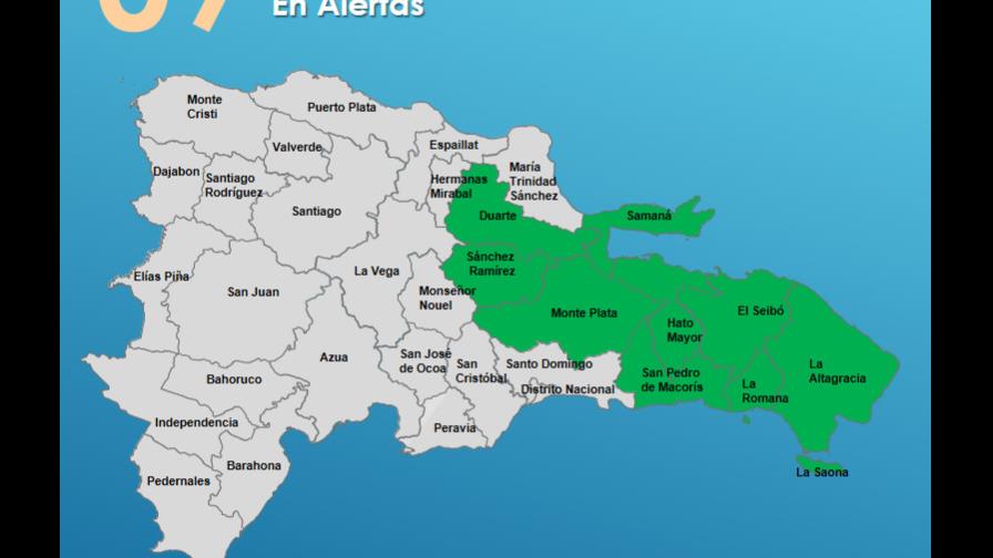 COE disminuyó de amarilla a verde la alerta para nueve provincias COE disminuyó de amarilla a verde la alerta para nueve provincias