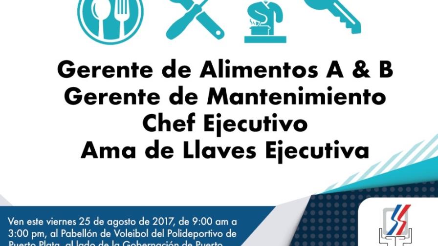 Convocan a jornada de empleos en área turística de Puerto Plata Convocan a jornada de empleos en área turística de Puerto Plata