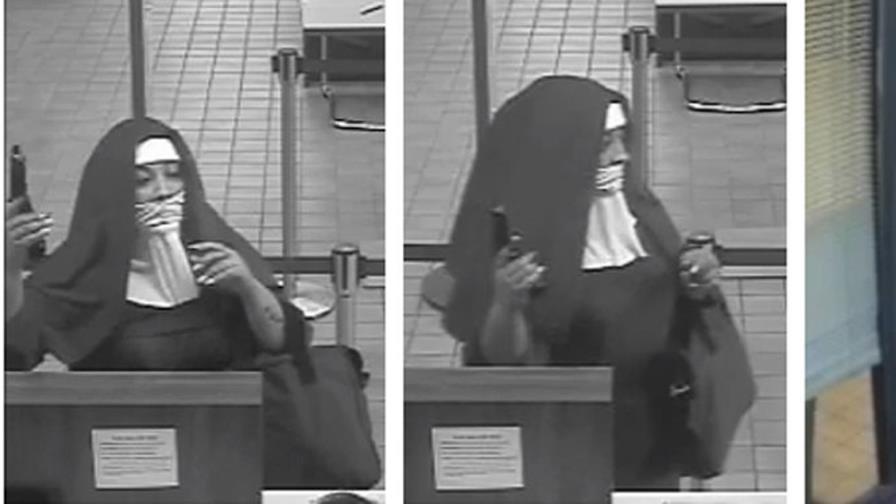 Dos mujeres vestidas de monjas tratan de robar un banco Dos mujeres vestidas de monjas tratan de robar un banco