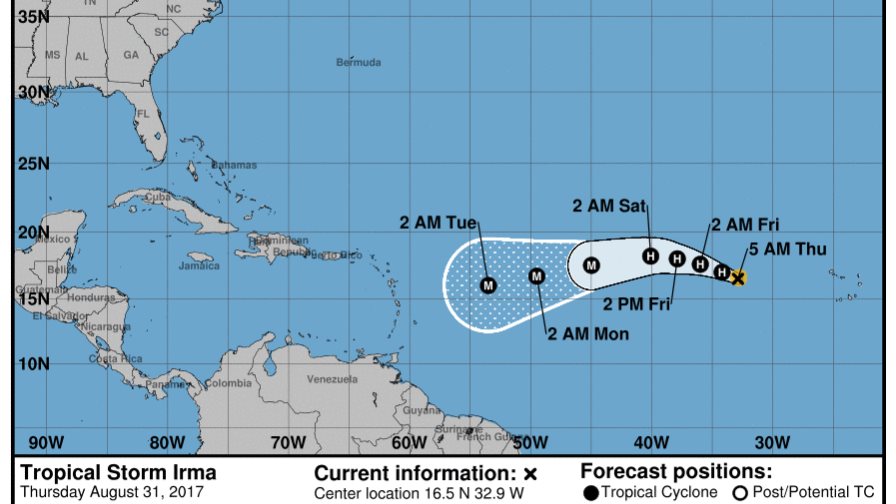 “Irma” se fortalecerá a huracán en las próximas horas; Onamet recomienda dar seguimiento a informaciones