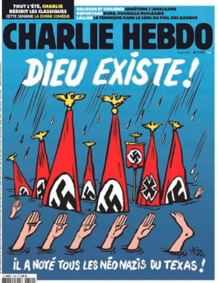 Revista Charlie Hebdo se burla de las víctimas de las inundaciones en Texas, a las que acusa de racistas