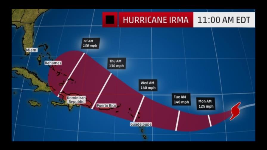 Puerto Rico en alerta ante el paso del huracán Irma por la región del Caribe