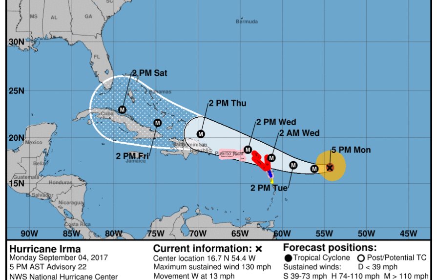 Irma es ya huracán categoría cuatro