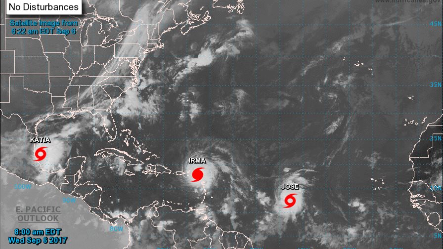 El huracán Irma alcanzó las islas de San Bartolomé y San Martín