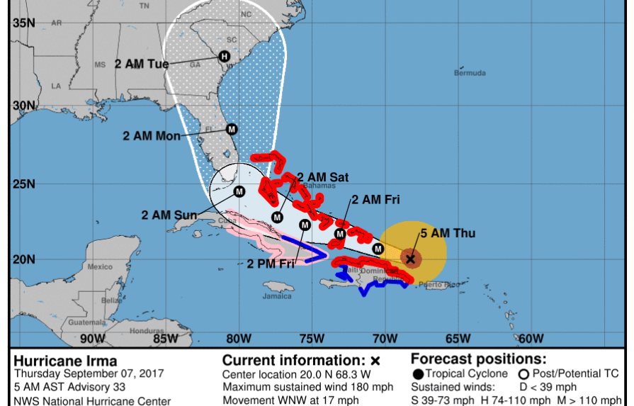 Irma avanza hacia el Norte de la isla; prevén inundaciones por lluvias en las próximas horas