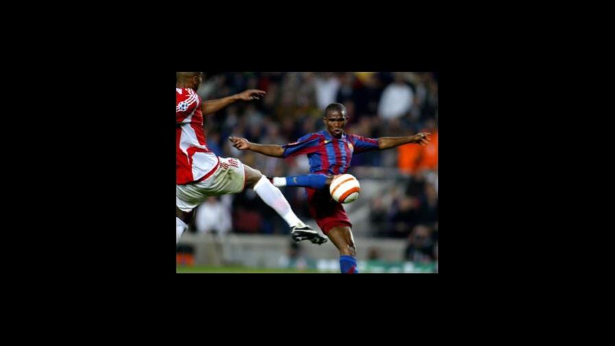 Ronaldinho y Etoo llevan al Barça a semifinales de la Champions Ronaldinho y Etoo llevan al Barça a semifinales de la Champions