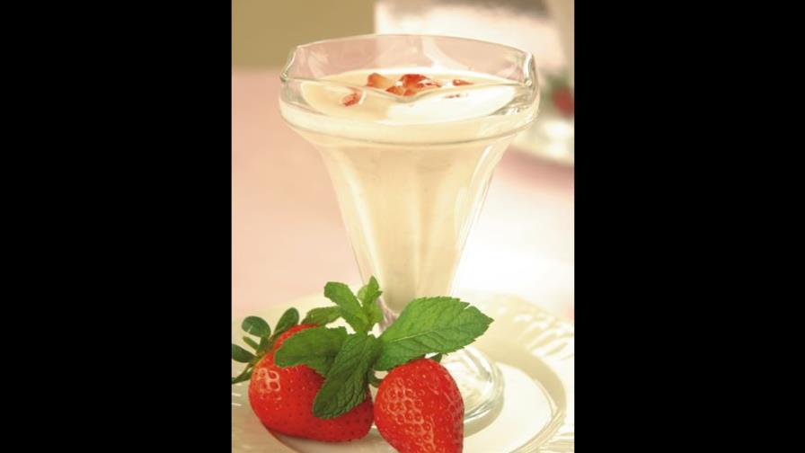 Batido de yogur y fresas