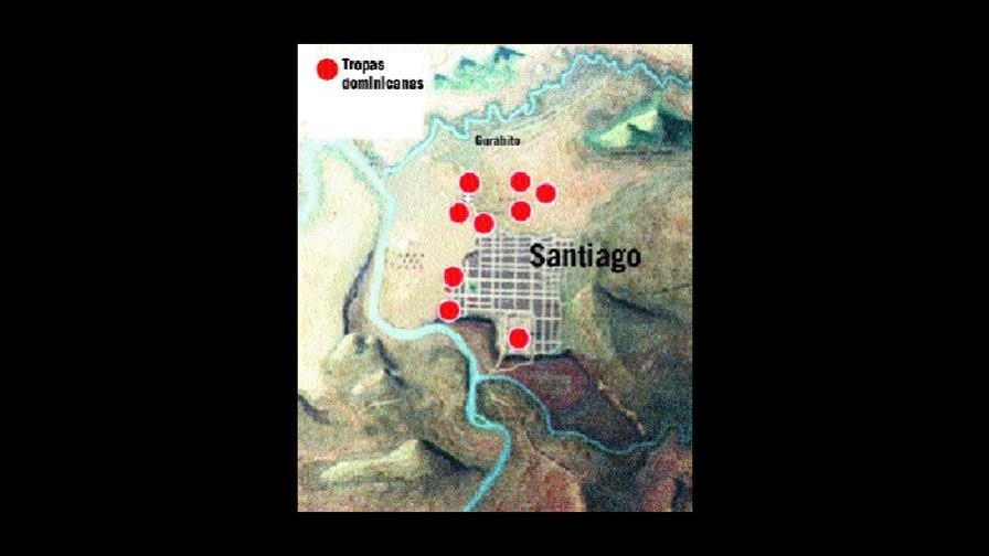 Haitianos en posición de ataque en Santiago Haitianos en posición de ataque en Santiago