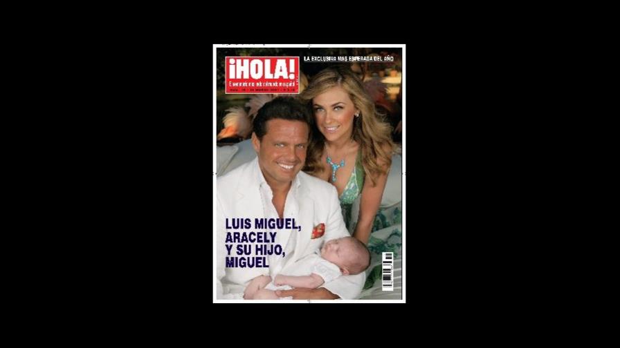 Luis Miguel y Aracelis presentan a su hijo