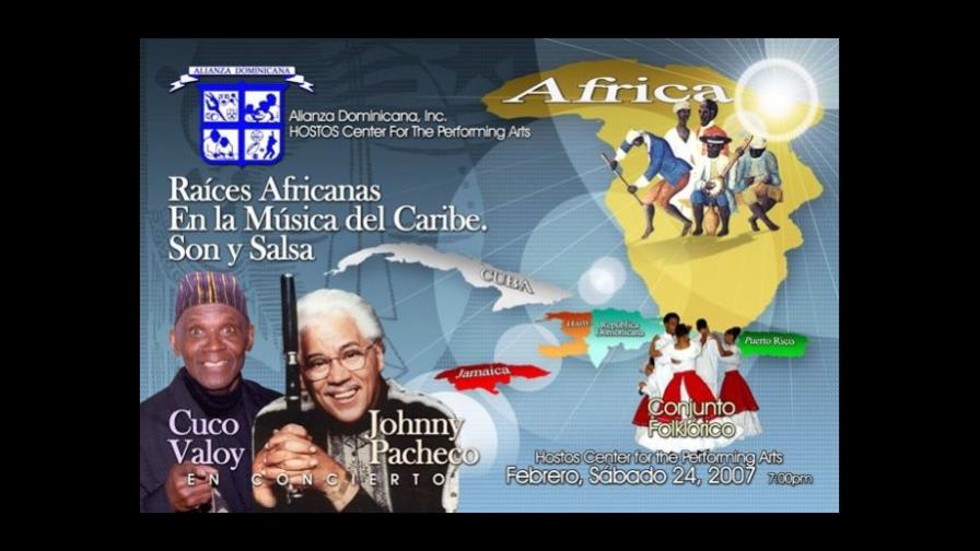 Johnny Pacheco y Cuco Valoy juntos en Raíces africana en la música de El Caribe, Son y Salsa