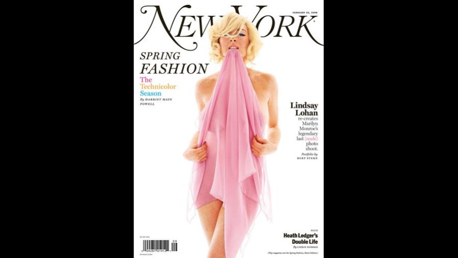 Lindsay Lohan recrea última sesión de fotos de Marilyn Monroe