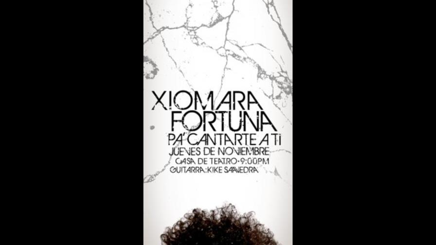 Xiomara Fortuna, cada jueves de noviembre en Casa de Teatro