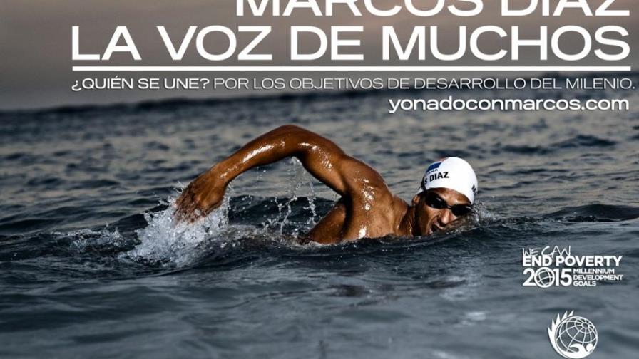 Marcos Díaz nadará hasta la ONU para cerrar Nado de los Continentes