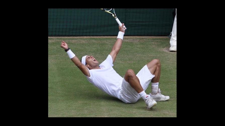 Nadal y Berdych en la final de Wimbledon