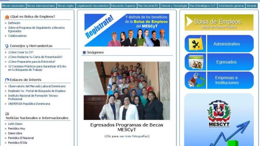 MESCyT lanza Programa Bolsa de Empleos para Egresados MESCyT lanza Programa Bolsa de Empleos para Egresados