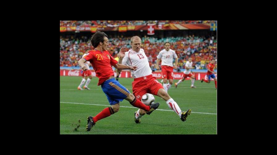 España y Suiza sin goles al término de la primera mitad