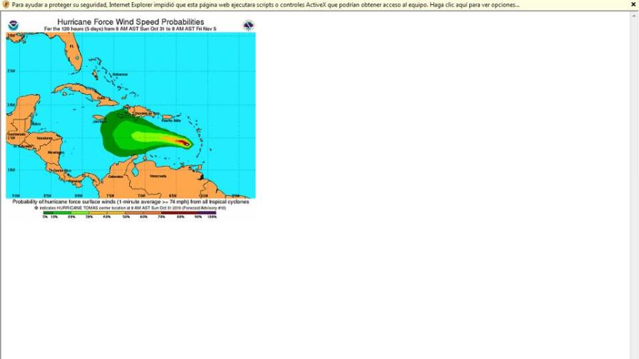 El huracán Tomas reduce su intensidad a categoría uno