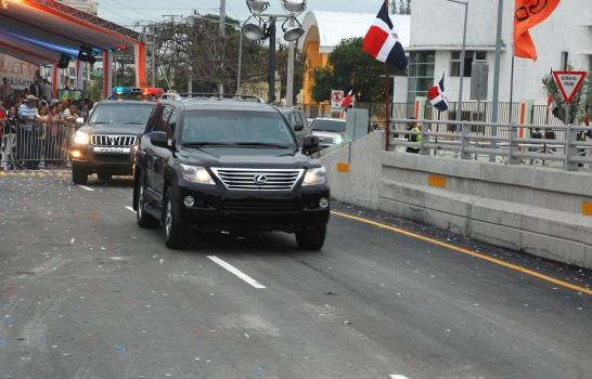 Leonel inaugura túnel de la Ortega y Gasset