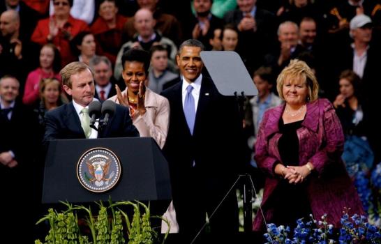 Obama goza en Irlanda de una bienvenida de astro musical
