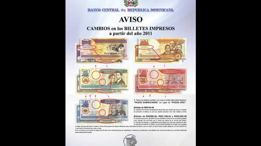 Billetes dirán sólo pesos dominicanos