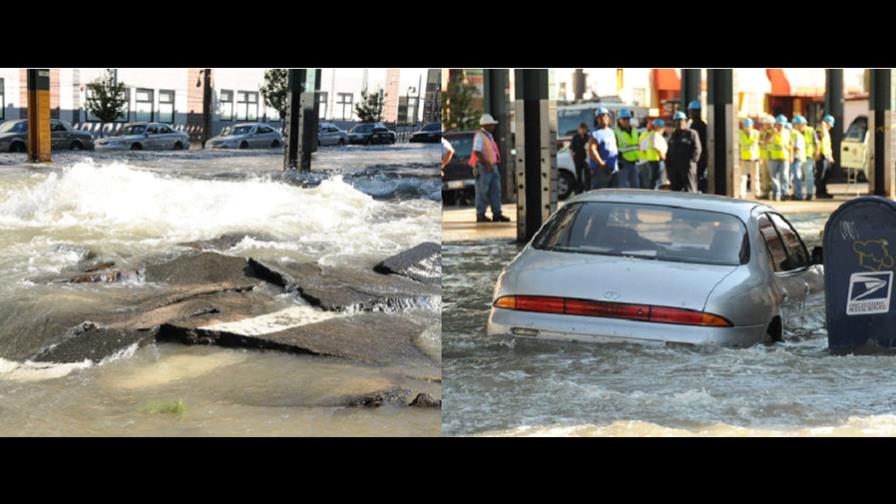 Inundaciones en El Bronx por ruptura tubería de 108 años
