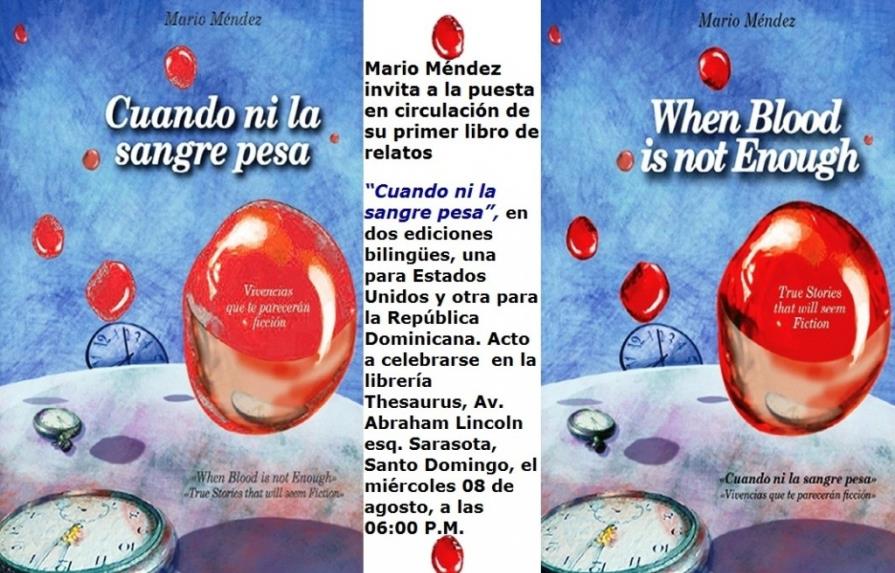 Periodista Mario Méndez pondrá a circular libro de cuentos