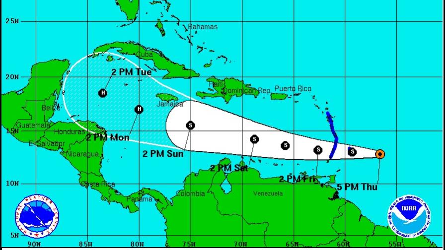 Se forma tormenta tropical Ernesto al este de las Antillas menores
