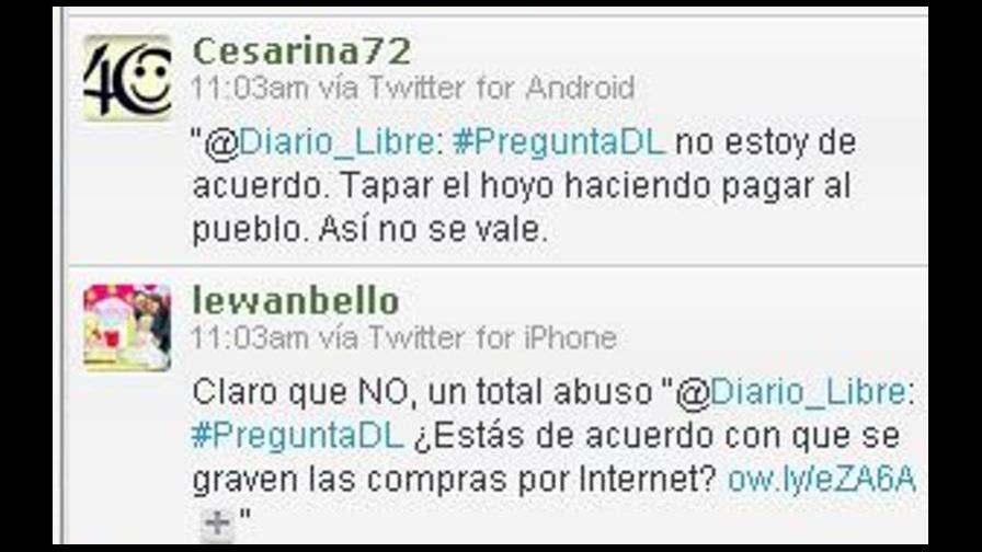 Twitteros opuestos a que graven las compras por Internet