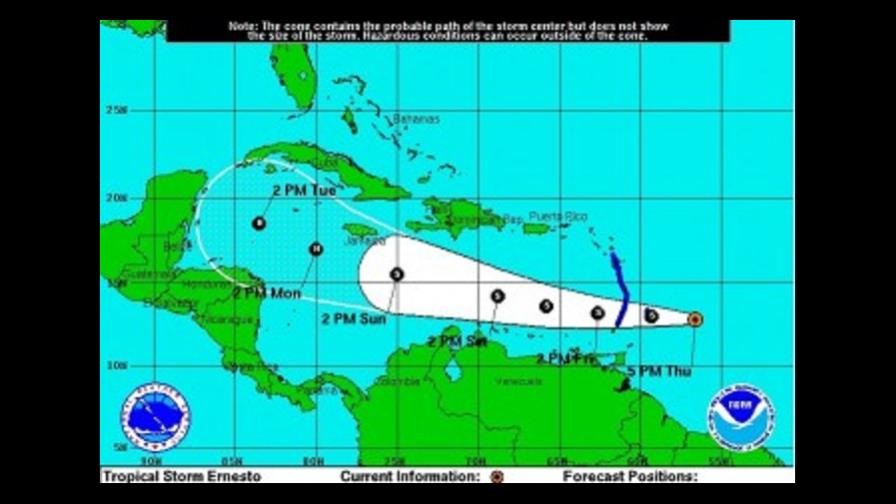 COE mantiene alerta verde para diez provincias por tormenta Ernesto