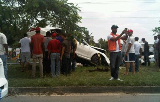 Reportan un accidente en la entrada de Santiago