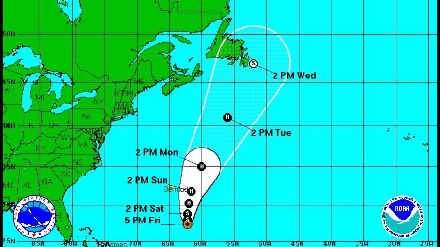 Leslie se debilita a tormenta tropical Leslie se debilita a tormenta tropical