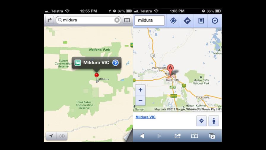 Apple soluciona varios errores de su sistema de mapas en Australia