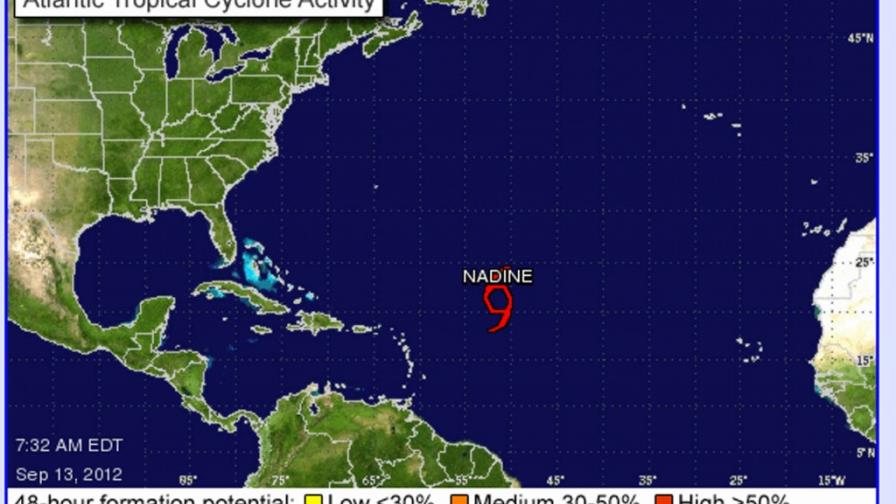 La tormenta Nadine está a punto de convertirse en huracán