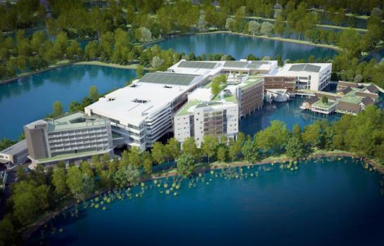 Edificios rodeados de agua por todas partes Edificios rodeados de agua por todas partes