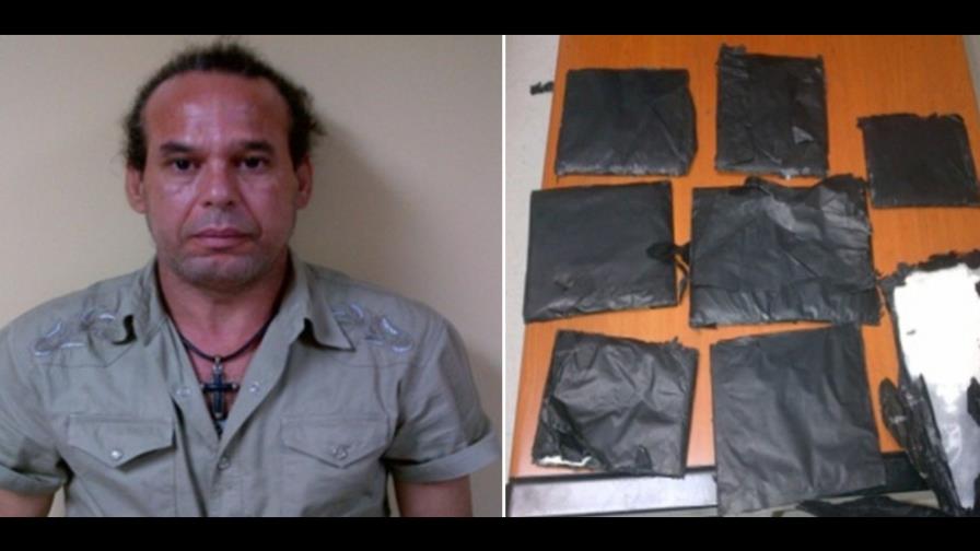 DNCD apresa a dominicano con ocho paquetes de cocaína; iría a Roma