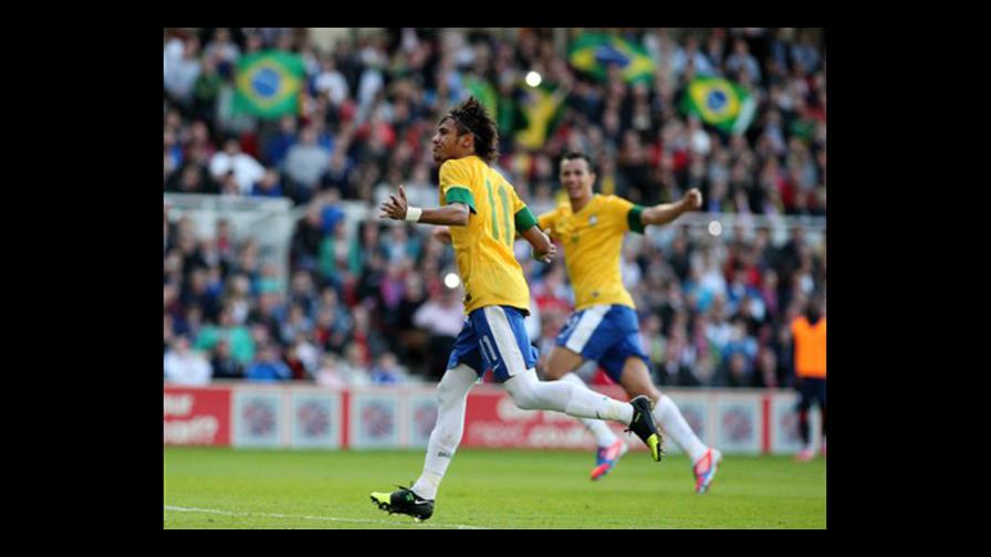 Brasil bate 2-0 a selección británica en preparación para Londres