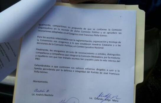 Seguidores de Hipólito apoyan reunión de la Comisión Política el 8 de octubre
