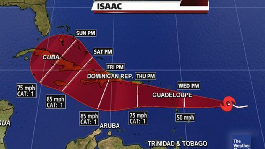 Tormenta tropical Isaac afectaría la RD el viernes