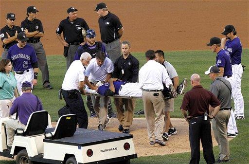 Juan Nicasio trata de volver tras pelotazo en el cuello
