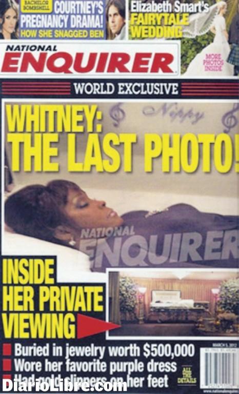 La última foto de Whitney Houston en su féretro