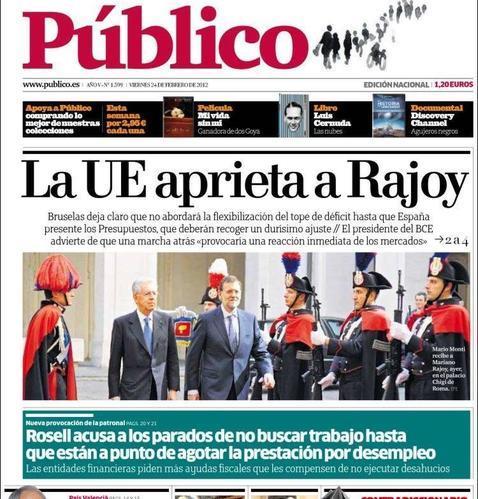 El periódico español Público cierra su edición impresa